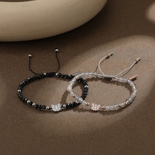 Labradorite Silver Cat Bracelet