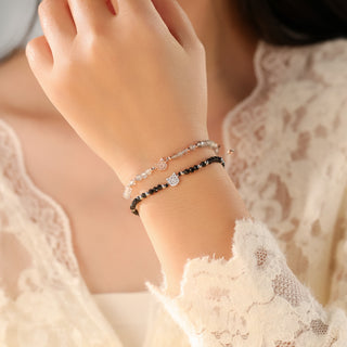 Labradorite Silver Cat Bracelet