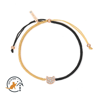 Handmade Braided Cat Bracelet - Tabby