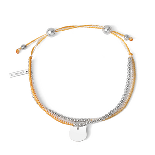 Double Braided Bracelet - Orange Tabby