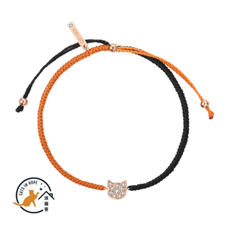 Handmade Braided Cat Bracelet - Tortoiseshell