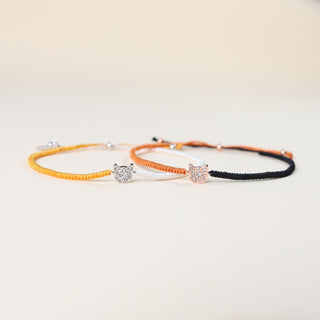 Handmade Braided Cat Bracelet - Tortoiseshell