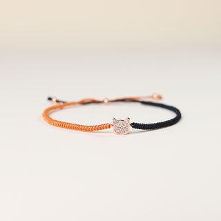 Handmade Braided Cat Bracelet - Tortoiseshell