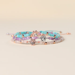 純銀肉球晶石手鏈 - 紫水晶